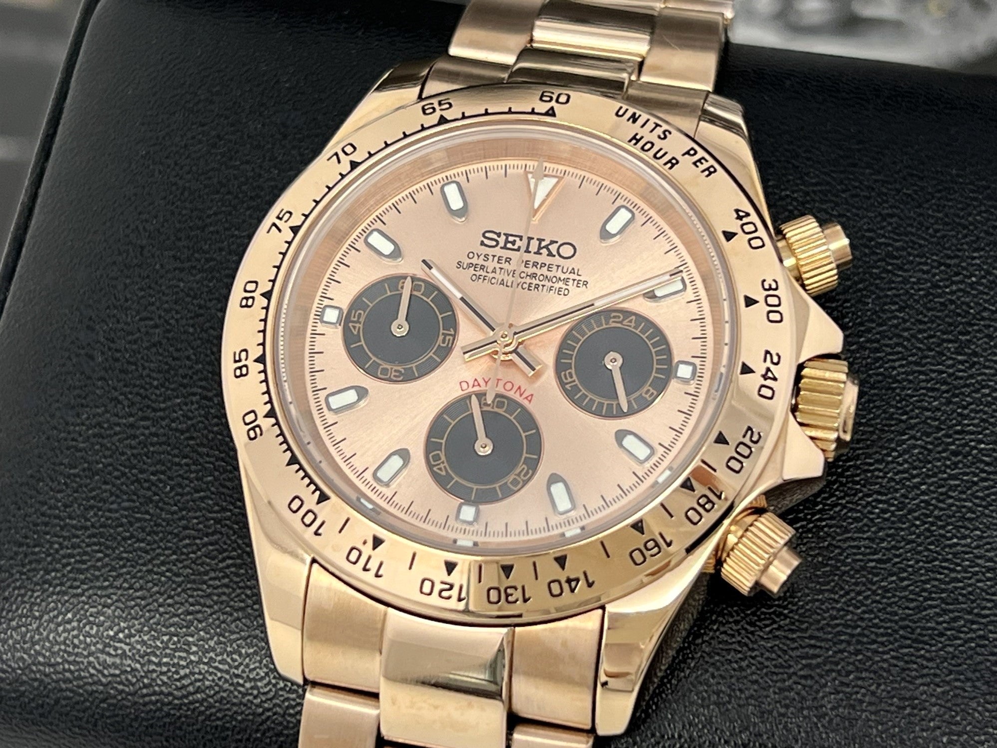 Seiko rose gold chronograph online