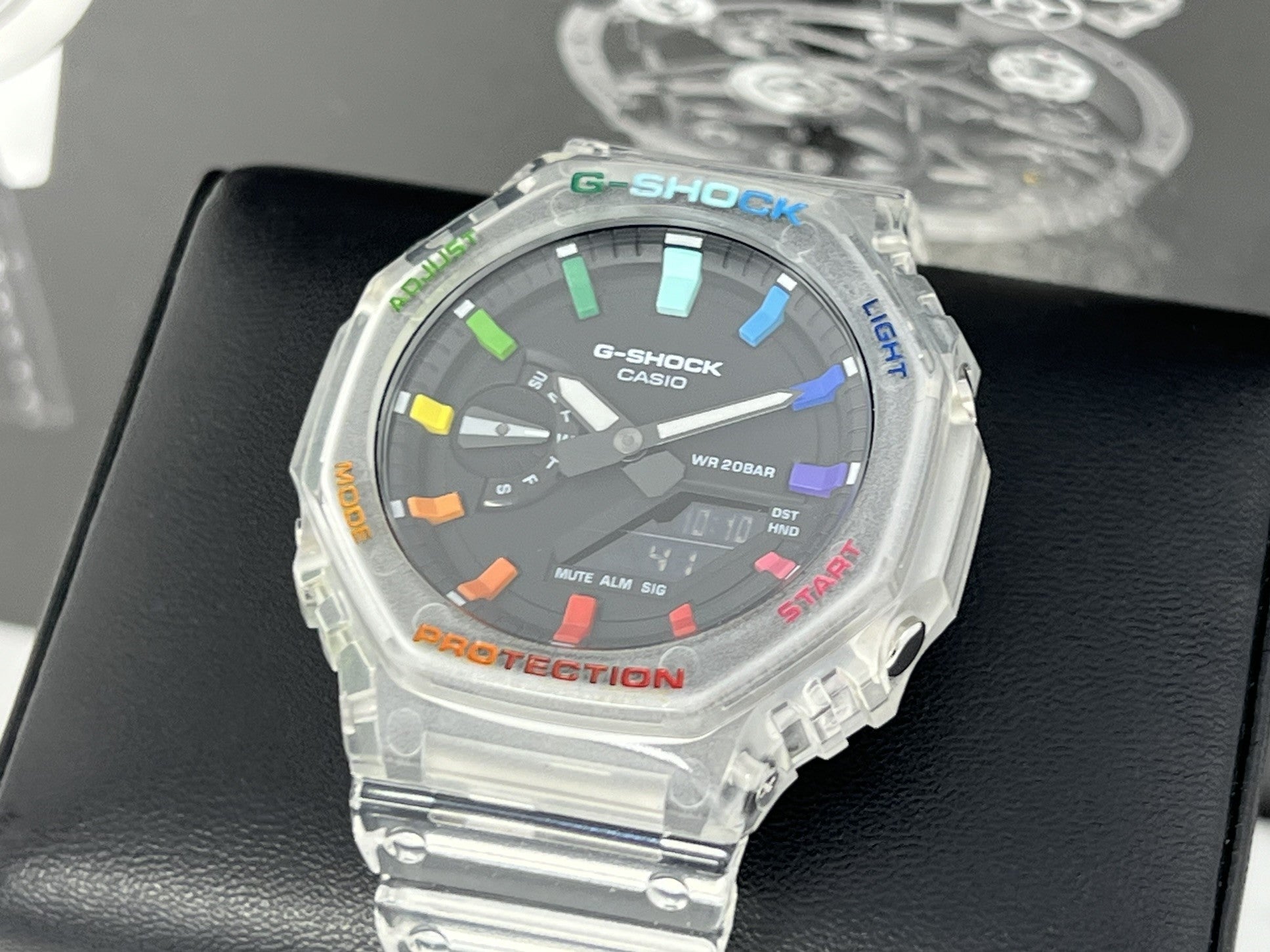 G-Shock Casioak Jellyfish Rainbow Mod |  GA-2100 Jellyfish | Colorful Mod | Rainbow Skeleton