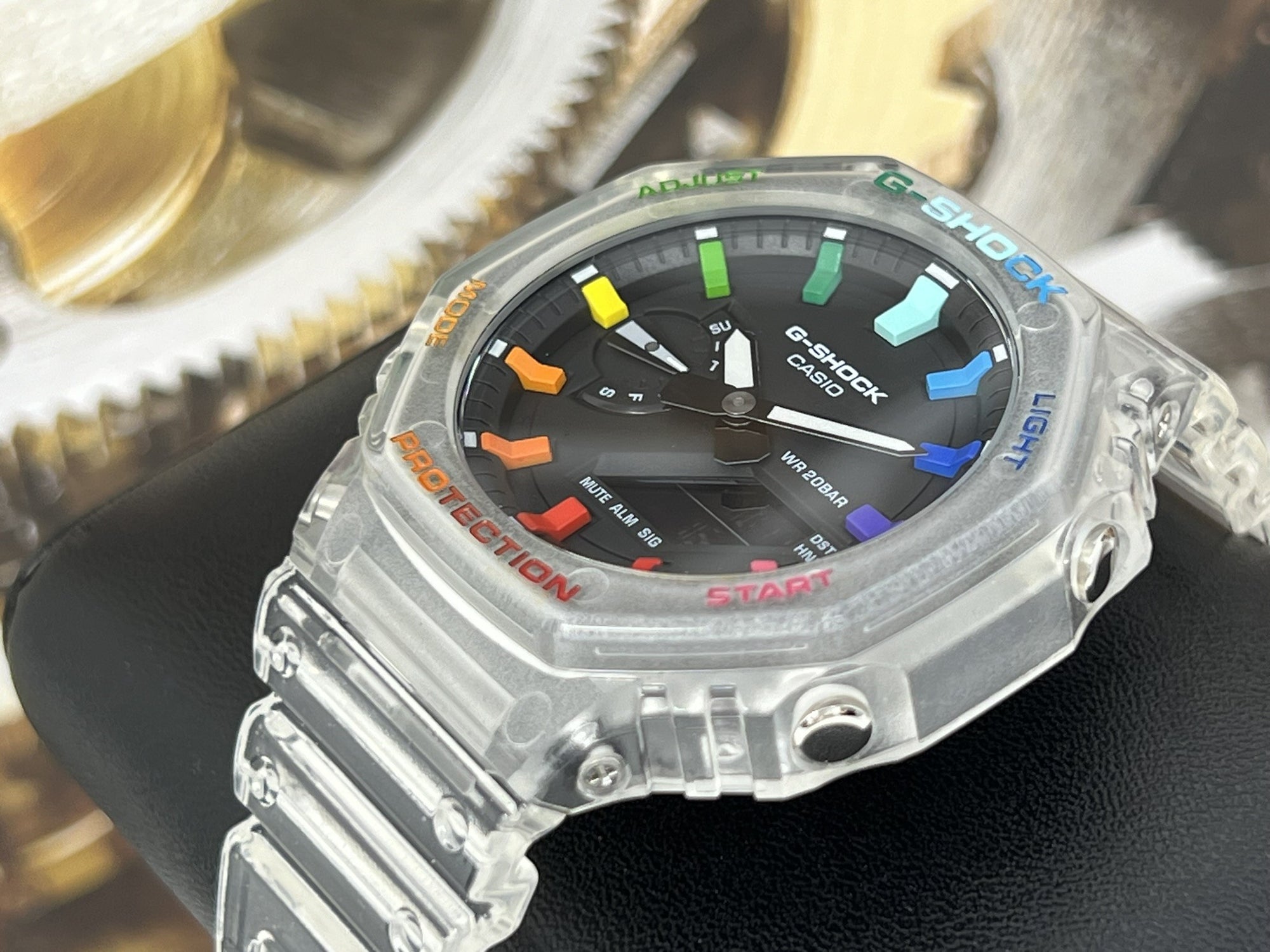 G-Shock Casioak Jellyfish Rainbow Mod |  GA-2100 Jellyfish | Colorful Mod | Rainbow Skeleton