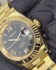 Seiko Gold and Black 39mm Datejust | Roman Numeral | Fluted Bezel | Oyster | NH35 | Seiko Mod | Watch Mod | Custom Watch | DJ36 | Buckley