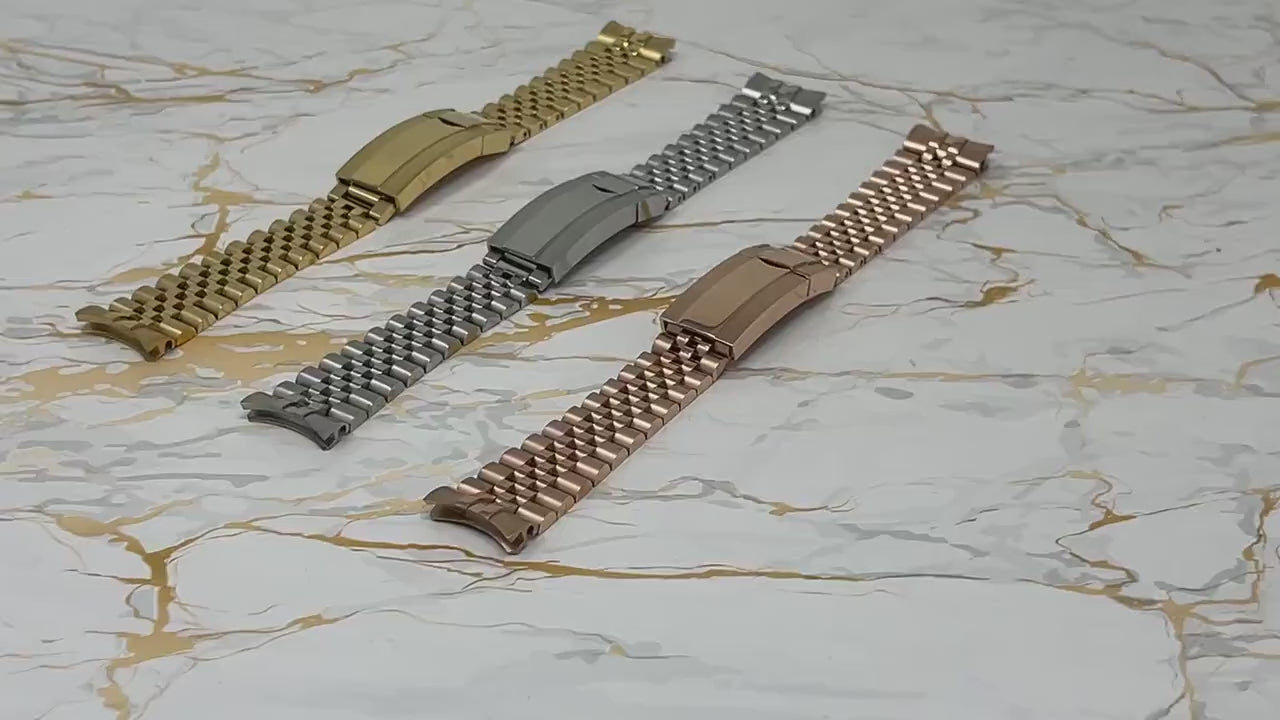 Luxury Jubilee Watch Bracelet | Stainless Steel | 20mm Lug | Rose Gold | Gold | Watch Band | 904L | Watch Strap | Wristwatch Accessories