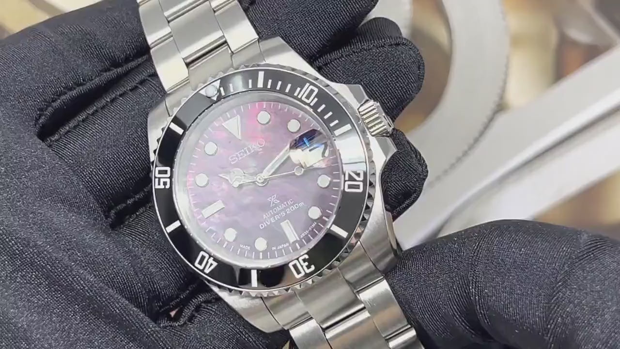 Iridescent Ocean Pearl Submariner Custom Watch Custom Mod