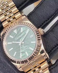 Seiko Palm Green Rose Gold Datejust | 36mm or 39mm | Fluted Bezel | Jubilee | Date | NH35 | Seiko Mod | Watch Mod | Custom Watch