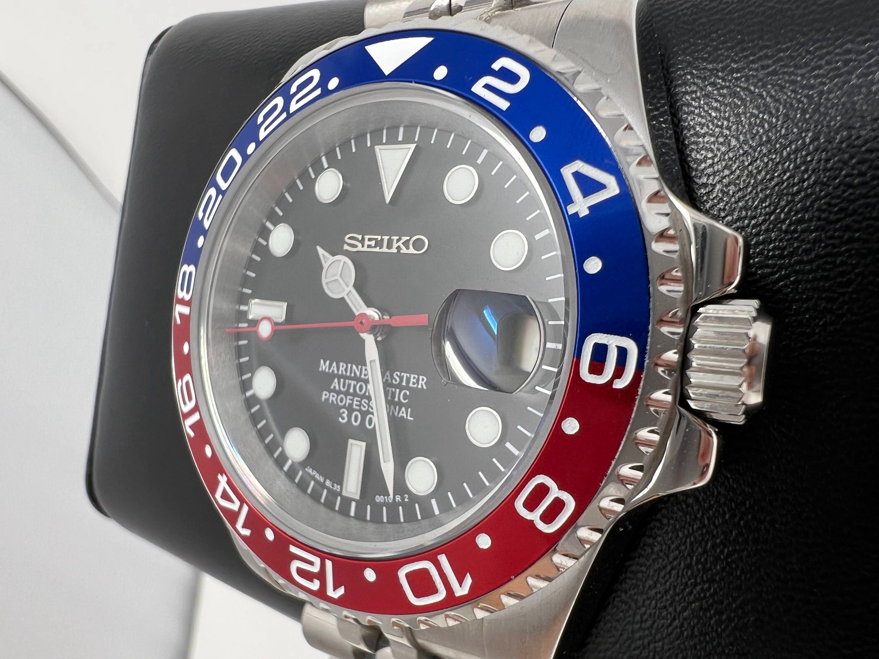 Seiko Vintage NH35 Pepsi Diver shops Watch Mod