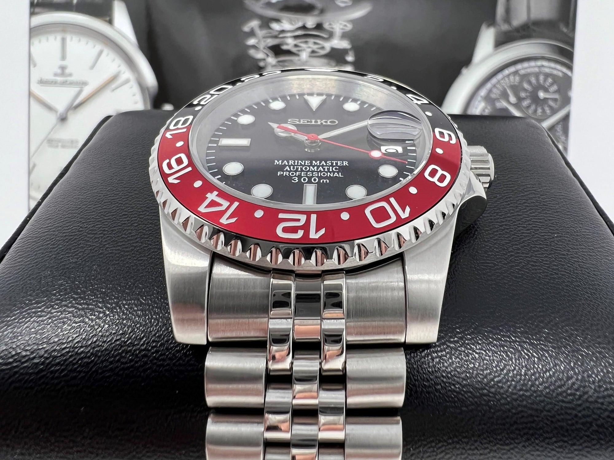 Seiko Coke - Stainless Steel Sport Watch | Custom Mod | Seiko Mod | Men's Watch | GMT | Watch Mod | Submariner | NH35 | Sapphire Crystal