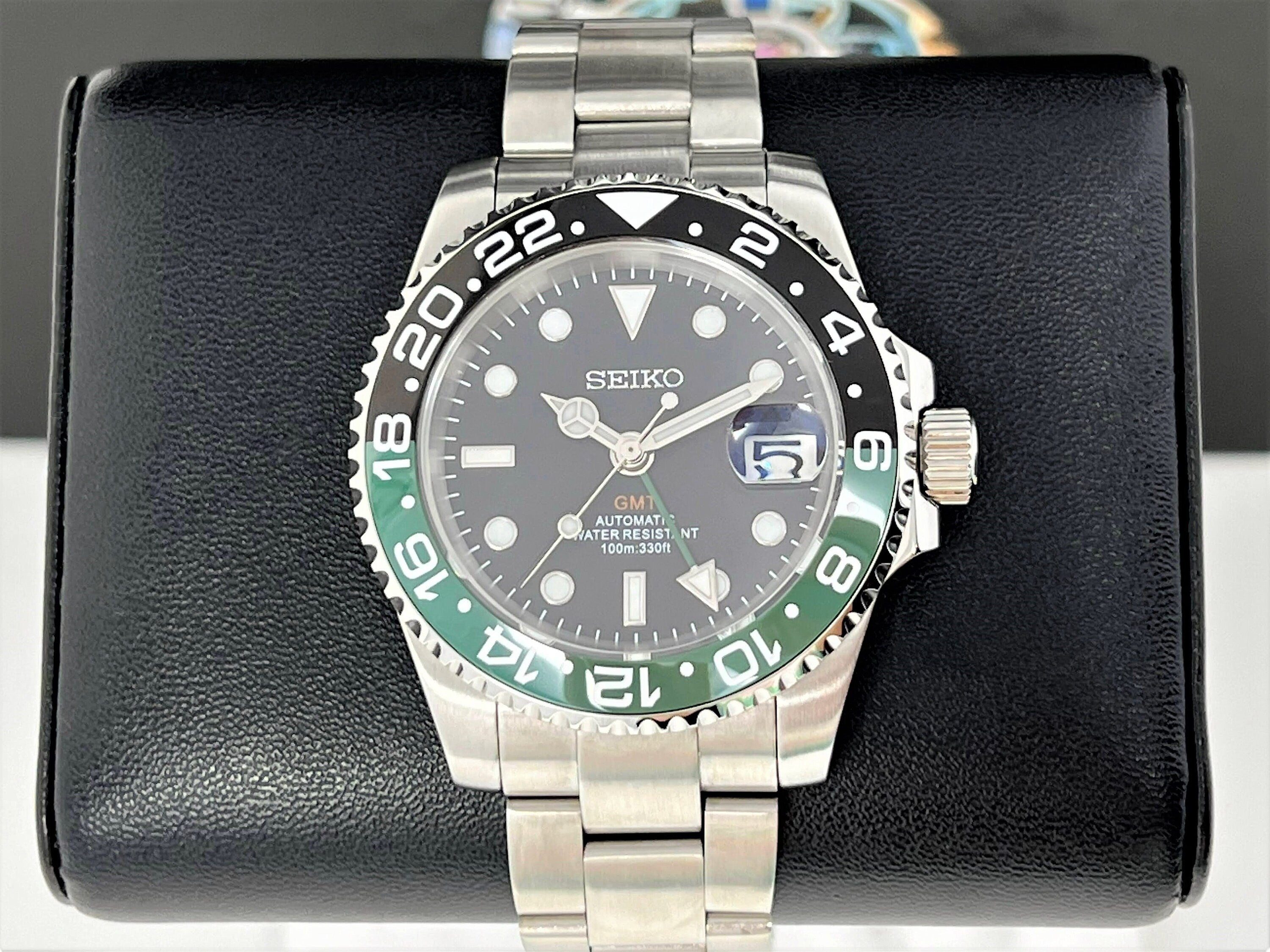 Seiko Sprite True GMT 4 Hand NH34 Automatic Green and Black 40 Watches by Andrew