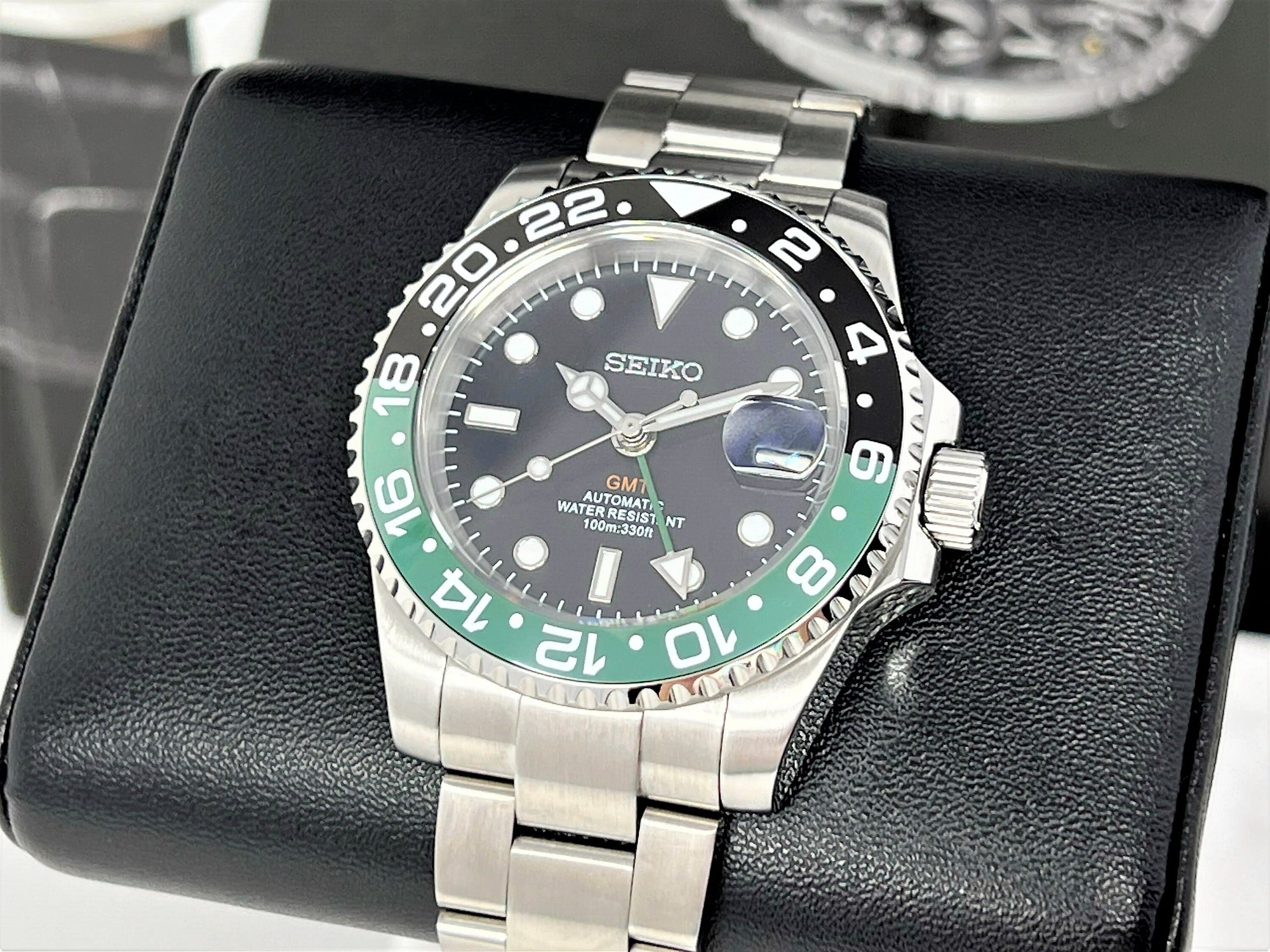 Seiko Sprite - True GMT 4 Hand | NH34 Automatic | Green and Black | 40mm Stainless Steel | Mechanical | Riddler | Joker | Master II |