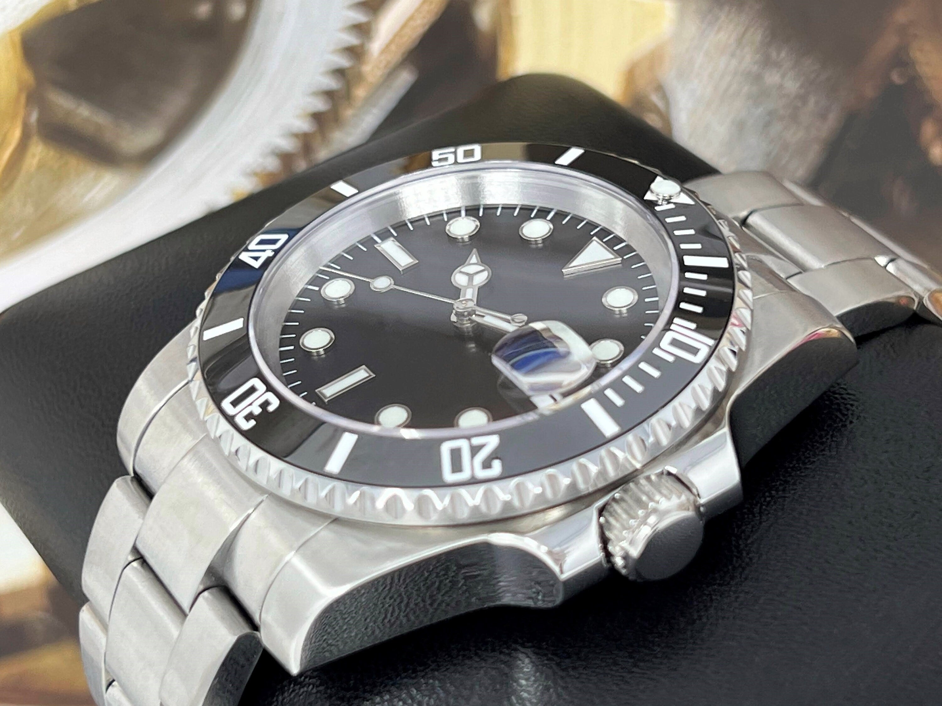 Custom Submariner Black | Stainless Steel | Sapphire | Oyster Bracelet –  Watches by Andrew