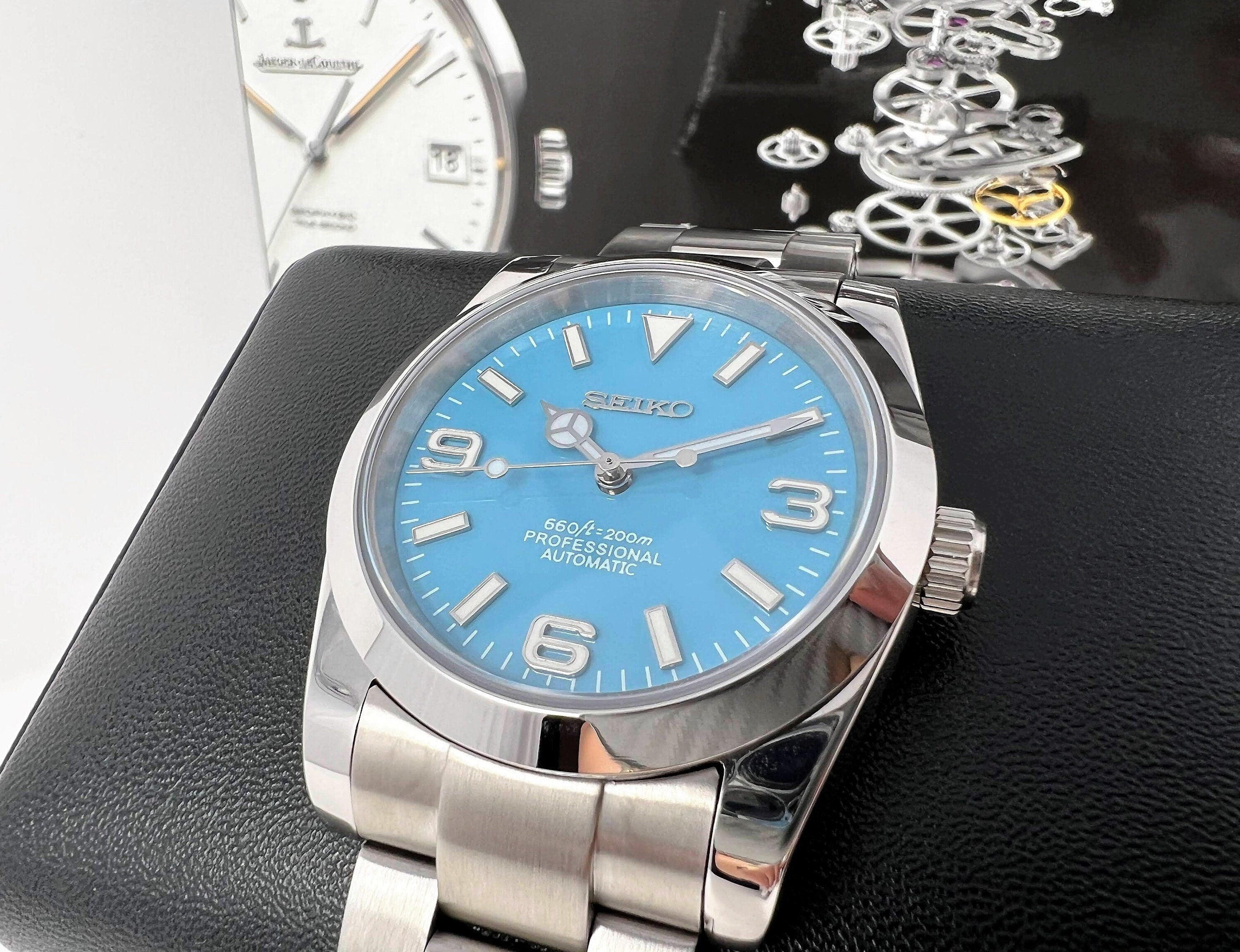 Custom Baby Blue Explorer | Stainless Steel Watch | 36mm 