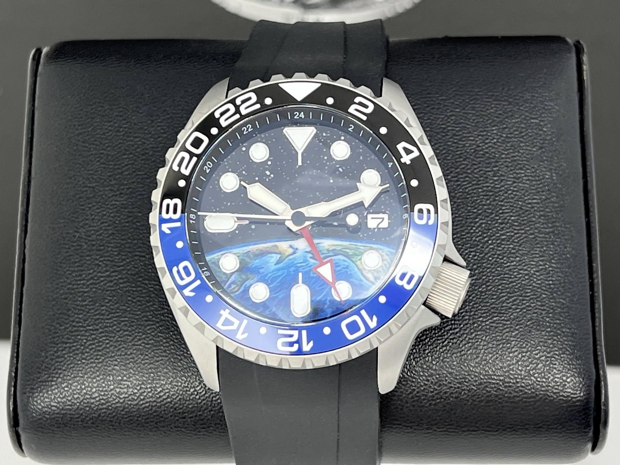 Global GMT Watch Mod | 4 Hand Dual Timezone | Seiko NH34 Automatic Movement | Custom Automatic Watch, Travel Watch, SKX Mod, Seiko Mod